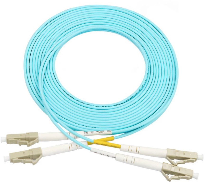 cabo de remendo OM3/OM4 do lc lc 3Meter PVC frente e verso multimodo LSZH de 10 gigabits