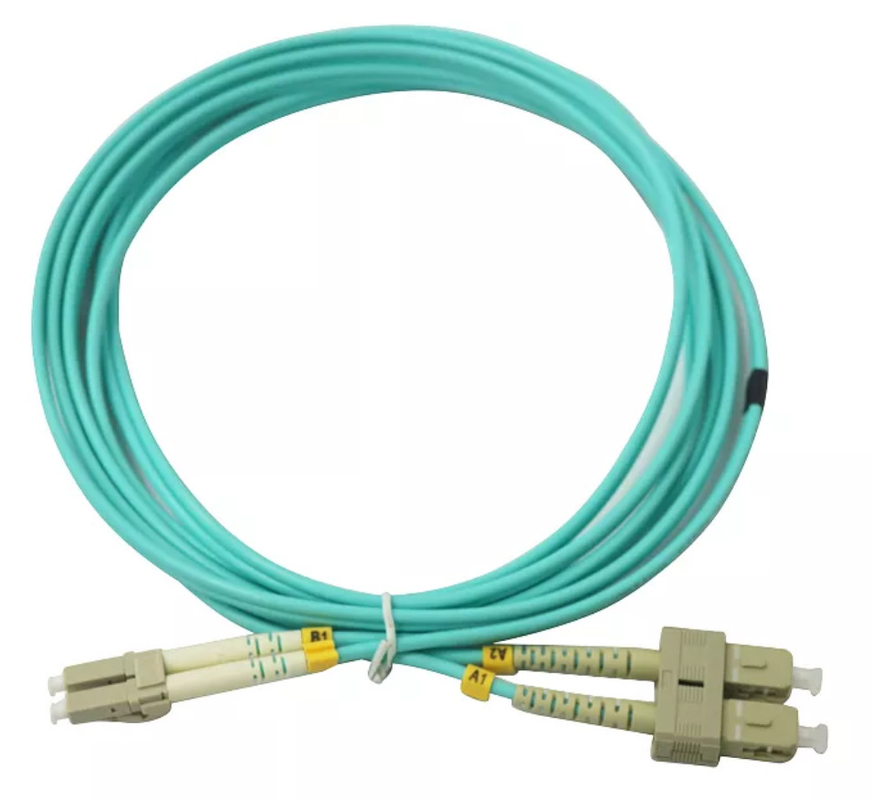 medidor LC do cabo de remendo 3 da fibra ótica OM3 de 3.0mm ao cabo frente e verso multimodo do remendo da fibra ótica do SC