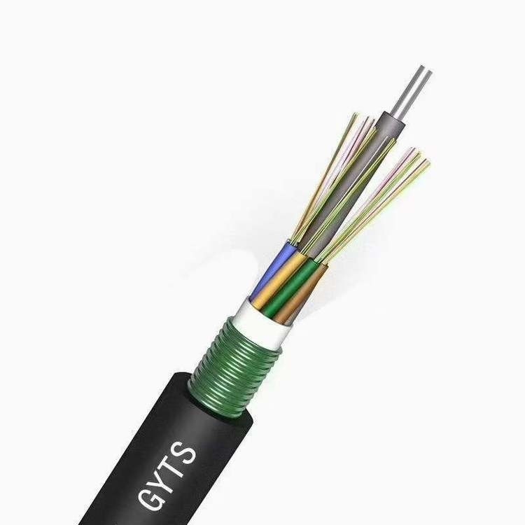 24 modos de fibra ótica exterior do cabo G652D do núcleo GYTS FTTH únicos para uma comunicação