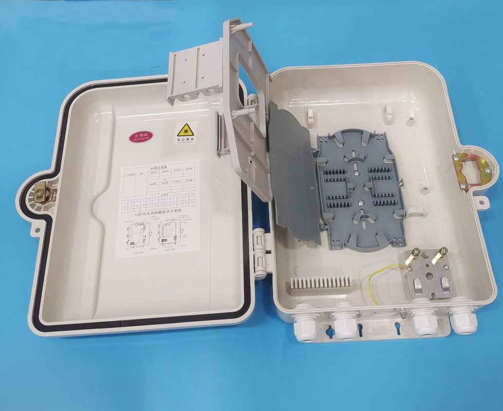 Caixa de terminação de fibra externa ABS para montagem em parede 16 portas ODB ODP para FTTH