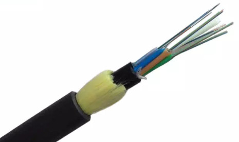 Cabo de fibra óptica ADSS de 2 a 288 núcleos, todo dielétrico, autossustentável, jaqueta PE, tipo G652D