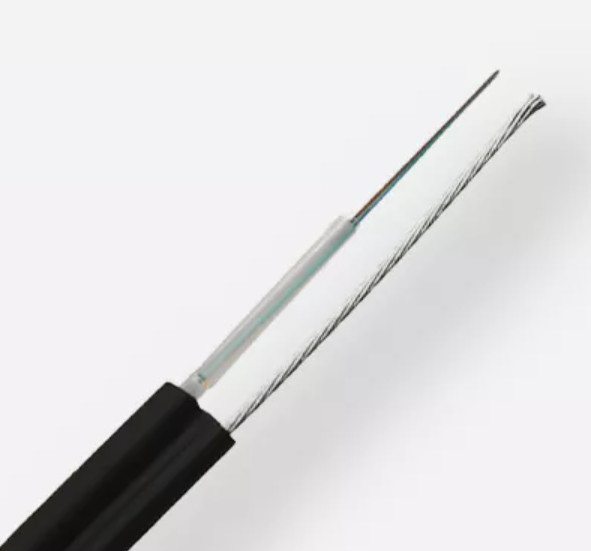 GYXTC8Y Externo Fig8 Cabo de Fibra Óptica 2 4 6 8 12 Núcleo Aéreo Fio de Aço Membro de Resistência