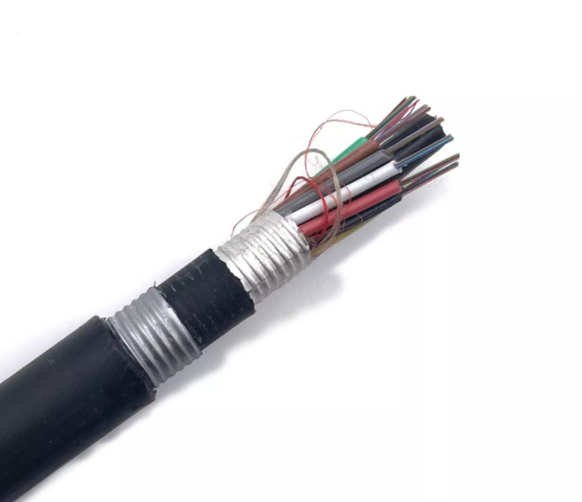 Cabo de fibra óptica de enterramento direto GYTA blindado de modo único 144 núcleo com bainha dupla