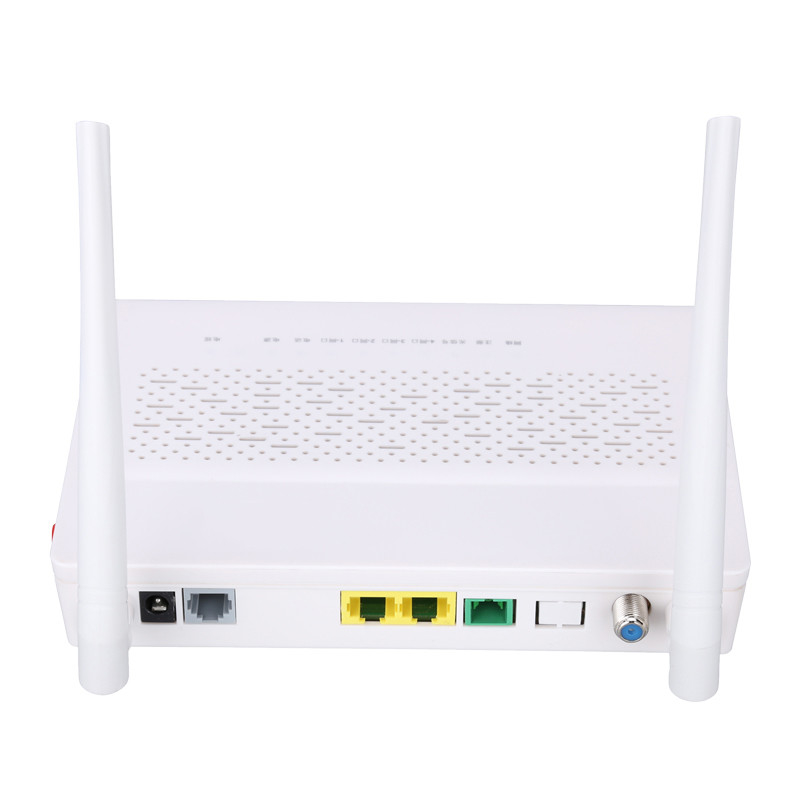2.4GHz multi cor branca FTTH ONU Ontário dos POTENCIÔMETROS CATV da função XPON ONU 1FE 1GE WIFI