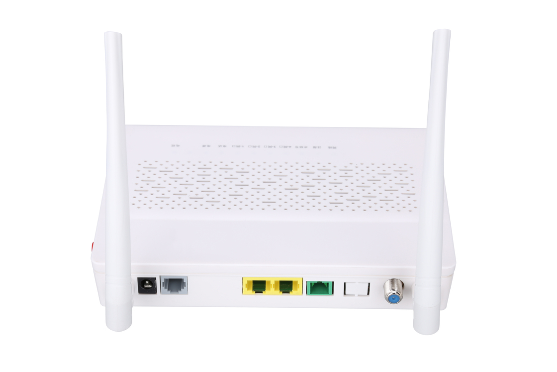 2.4GHz multi cor branca FTTH ONU Ontário dos POTENCIÔMETROS CATV da função XPON ONU 1FE 1GE WIFI