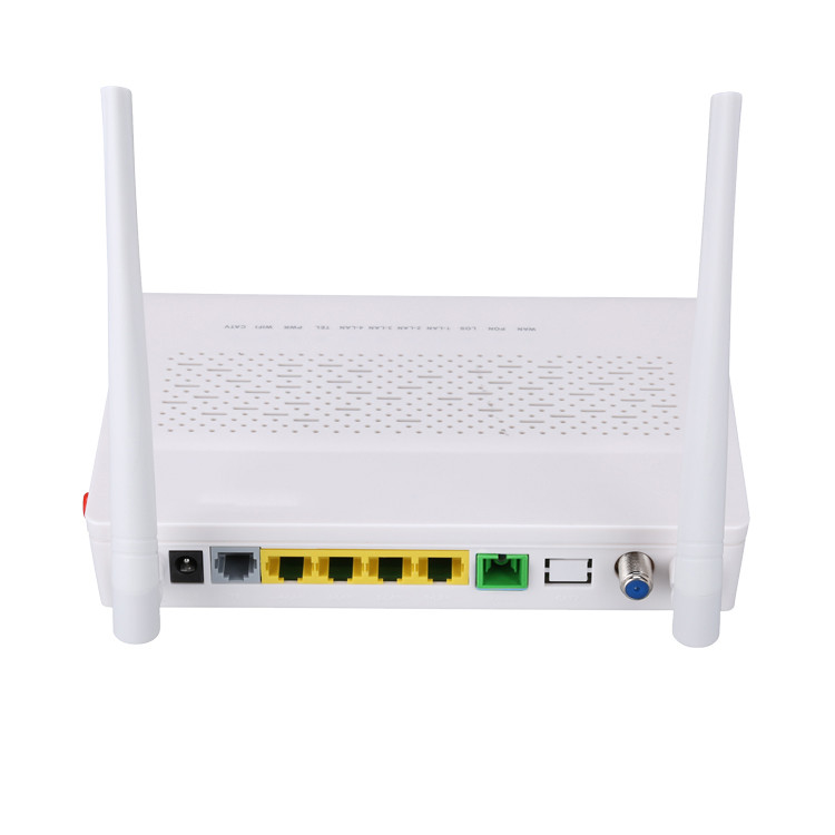 Frequência 2.4G do ganho do modo 5DBI dos POTENCIÔMETROS CATV 2T2R de TX 1310nm RX 1490nm FTTH ONU Ontário 3FE 1GE WIFI