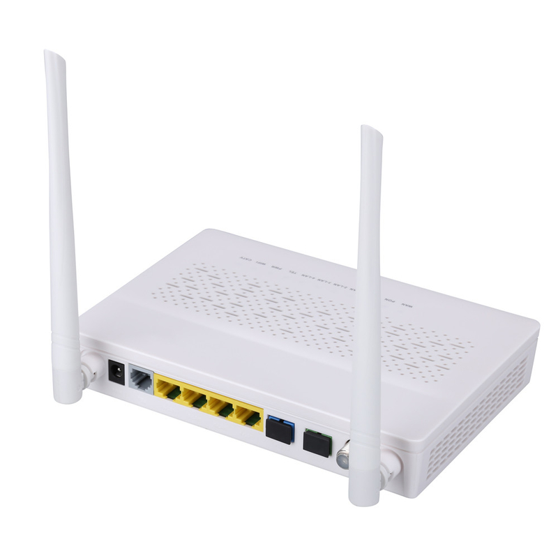 2T2R modem duplo da fibra FTTH ONU dos POTENCIÔMETROS CATV do modo GPON EPON ONU 3FE 1GE WIFI