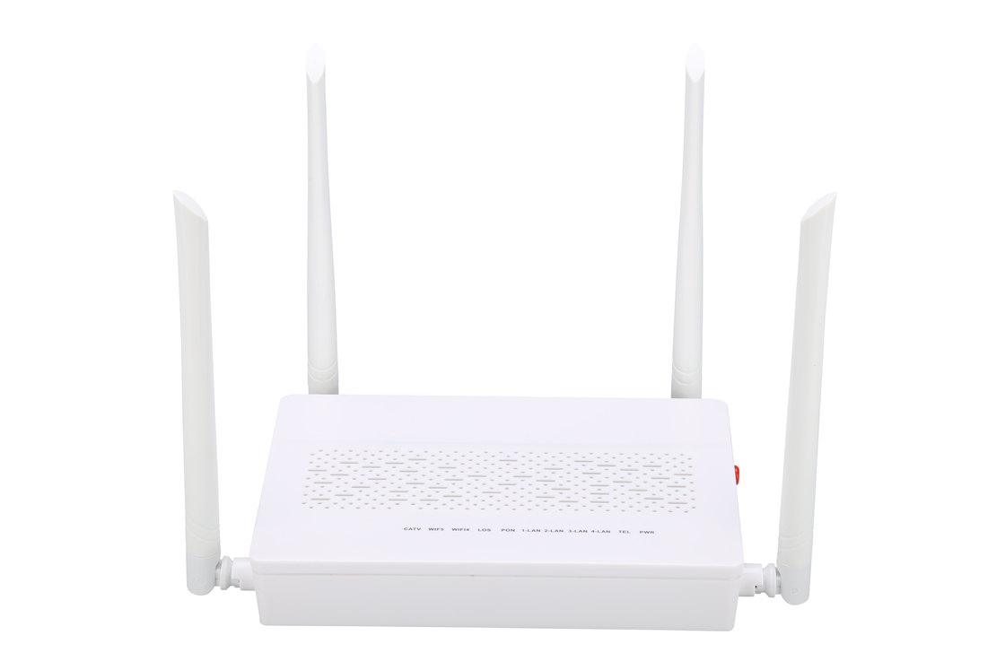 Fibra do único modo do SC do modem dos POTENCIÔMETROS CATV GPON ONU de 4GE 2.4G/5G WIFI única