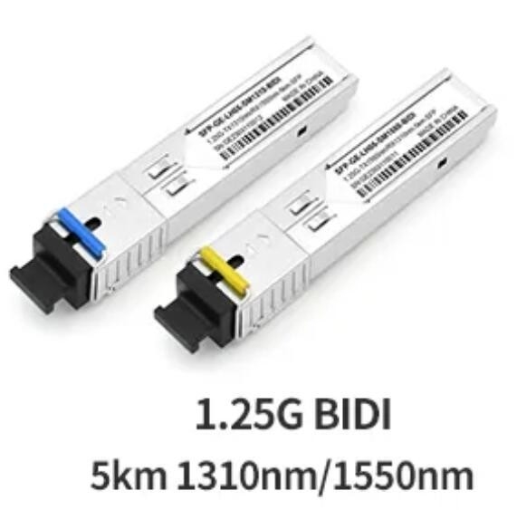módulo do conector BIDI SFP do SC 1550/1310nm do transceptor 5km da fibra ótica de 1.25G SFP