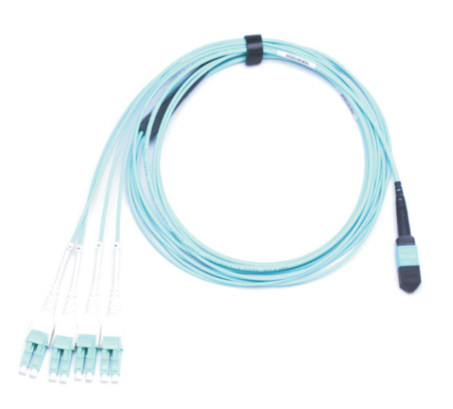 8 roxo multimodo do FANOUT OM2 do SC LSZH 8F da fibra ótica MPO MPO LC do núcleo