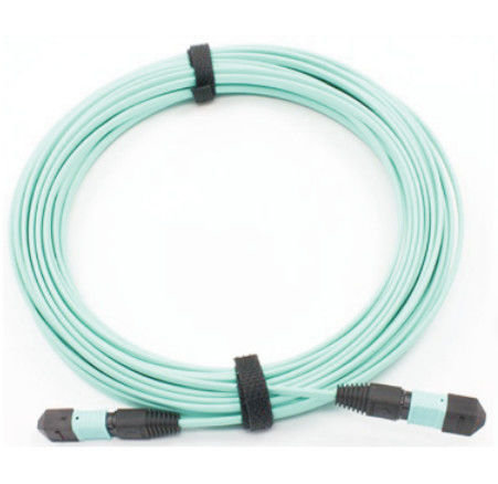Aqua POLB CATV de 12 protocolos da fibra ótica MPO OM3 40Gbps do núcleo