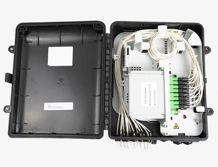 Tipo de fibra ótica exterior da montagem de Polo das fibras da caixa de distribuição 16