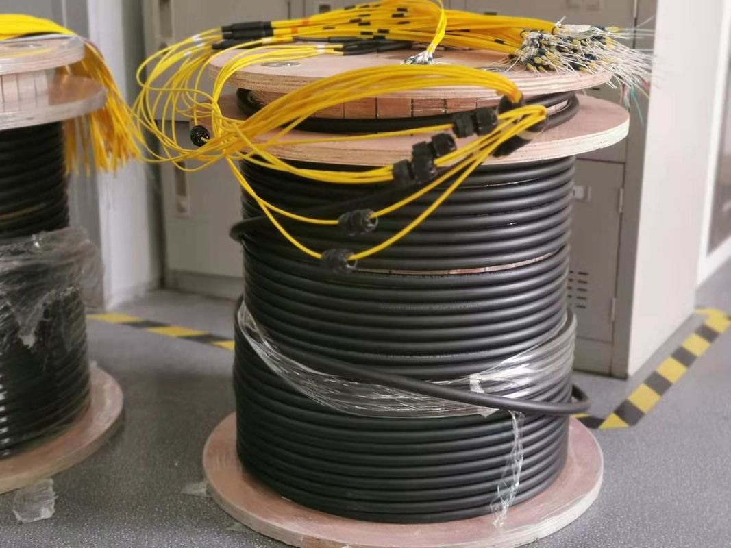 3mm perdem o cabo blindado do remendo da fibra do tubo, LC remendam o conector impermeável do cabo M12