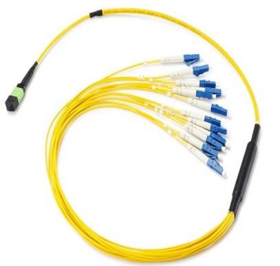 12 conector da fibra ótica do núcleo MPO, MTP ao cabo do remendo da fibra ótica do LC