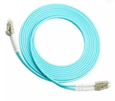 Aqua Multimode Fiber Patch Cord, cabo de remendo frente e verso OM3 do LC LC