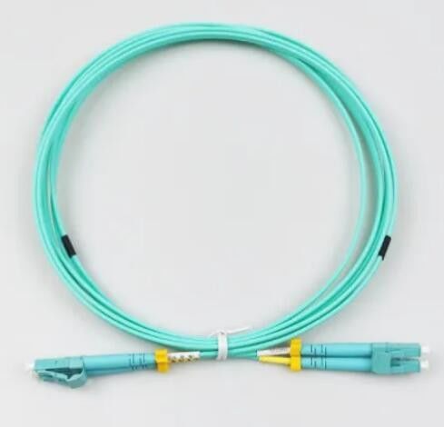 cabo de remendo da fibra multimodo de 2.0mm, Aqua do cabo de remendo do LC LC Om3