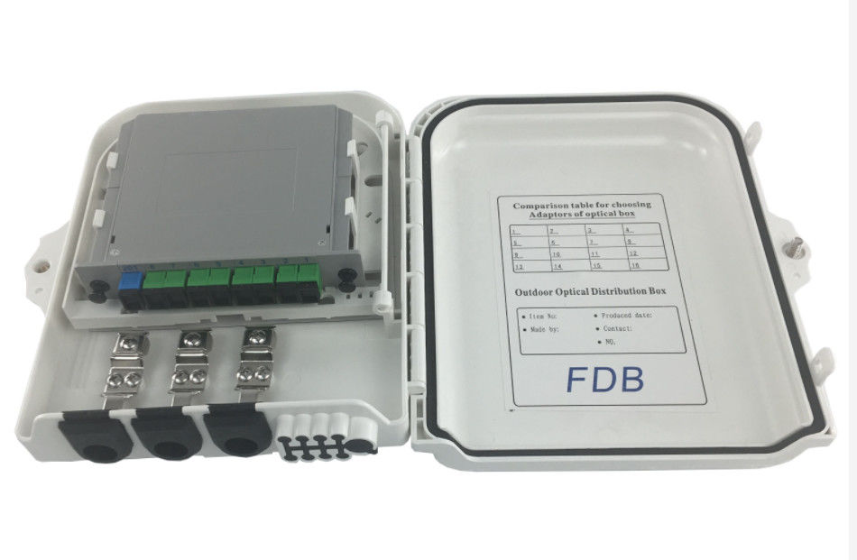 Caixa terminal ótica de rede de 8 núcleos, unidade da distribuição da fibra ótica do ABS