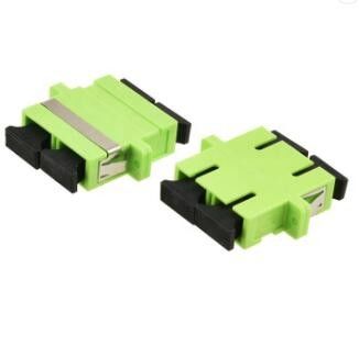 Adaptador frente e verso cerâmico do verde-lima OM5 do SC do LAN RoHS do adaptador FTTX do cabo de fibra ótica