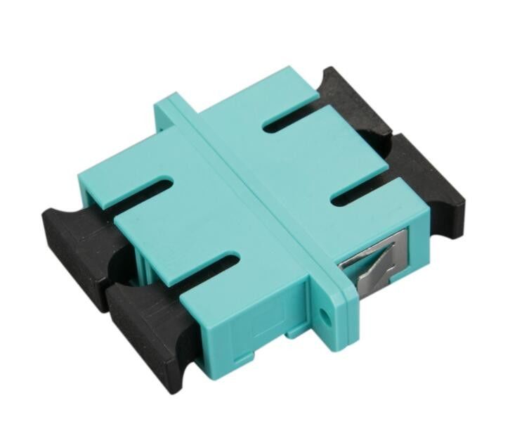 Metal de soldadura do SC milímetro OM3 DX do Aqua do adaptador de rede da fibra ótica com flange
