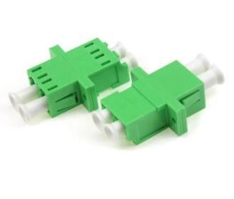 Adaptador frente e verso multimodo do LC APC com cor verde da flange