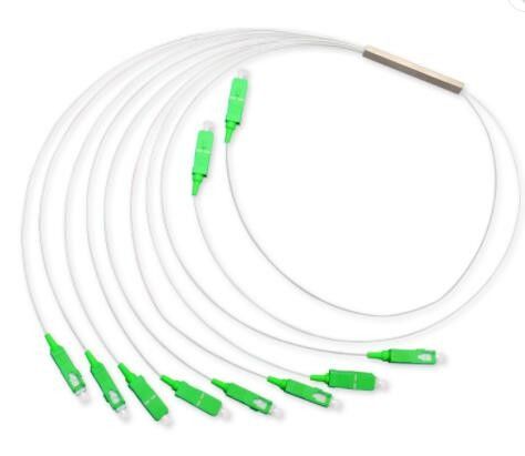 Divisor de aço do Plc do tubo de FTTH, 2 8 divisor Mini Type G657A singlemode