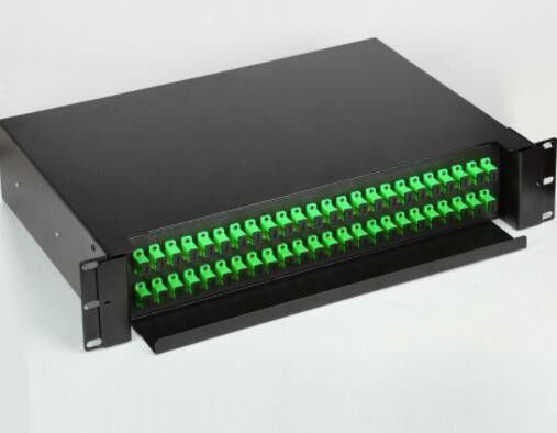 painel de remendo 2U 48 portuário, painel de remendo de fibra de 19 montagens em rack que desliza o tipo