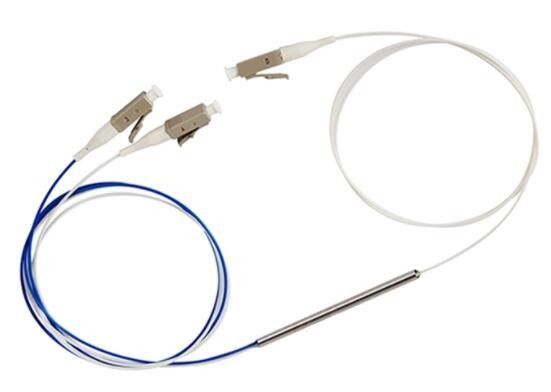 Divisor 1m de fibra ótica do acoplador 0.9mm da fibra ótica do LC UPC 1*2 FBT
