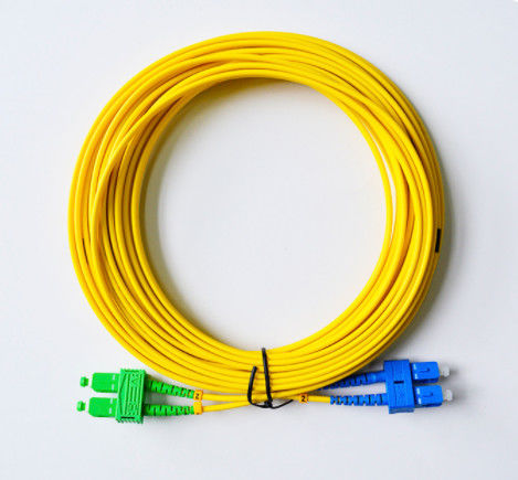 ISO frente e verso do GV dos 10m da ligação em ponte da fibra ótica da manutenção programada SC/UPC-SC/APC 3.0mm