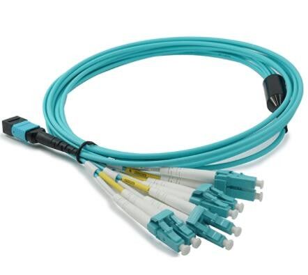 PC de fibra ótica frente e verso APC do cabo do cabo de remendo 8F 5m de Mpo Lc polonês