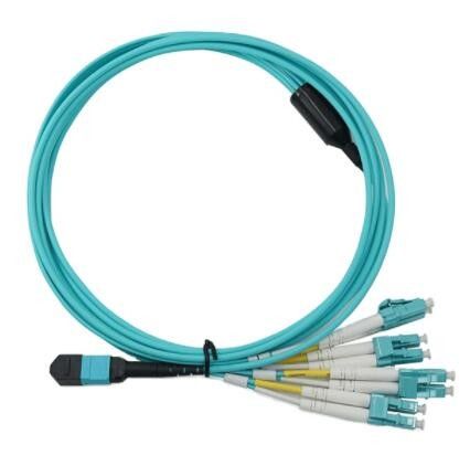PC de fibra ótica frente e verso APC do cabo do cabo de remendo 8F 5m de Mpo Lc polonês
