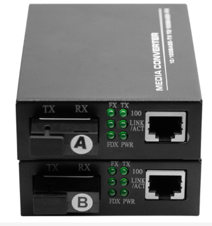 Conversor 1310/1550nm 10/100M dos meios da fibra ótica de UTP 20KM 2 portos MDI