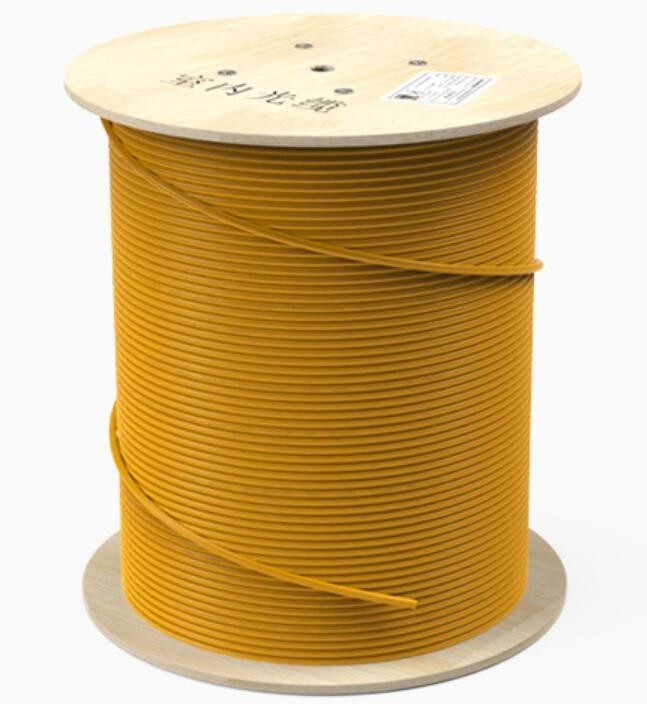 Amortecedor apertado do núcleo amarelo do cabo de fibra ótica 14 ou cabo interno GJFJV-14B1 9/125 do tubo fraco