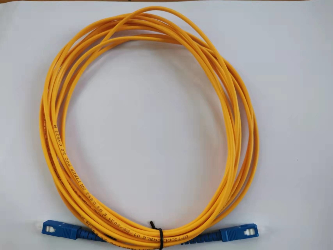 diâmetro Singlemode do SC UPC 3.0mm da palavra simples do cabo de remendo da fibra ótica do PVC de 5m
