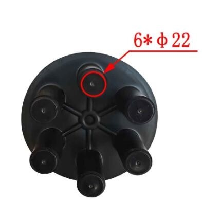 Cor preta material de 6 ABS de fibra ótica do PC do fechamento 24F 48F 72F 96F PP da junção do cabo dos portos