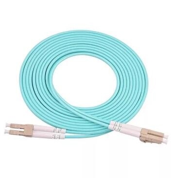 Revestimento frente e verso do cabo de remendo LSZH do LC LC OM3 para Gigabit Ethernet