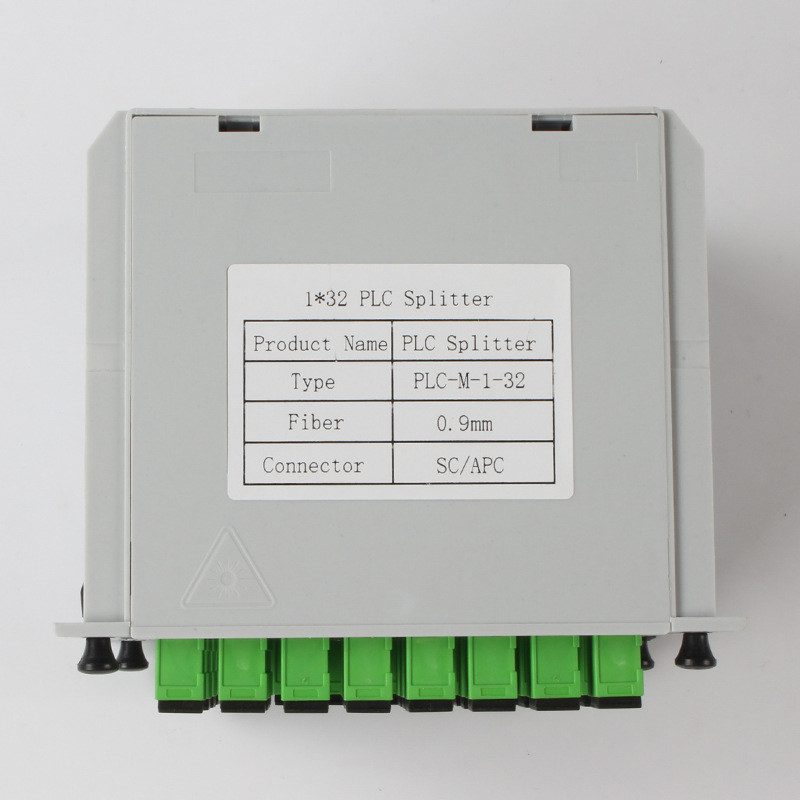 fibra 0.9mm do conector 1310nm RL 55db do SC APC do divisor do PLC da fibra 1X32
