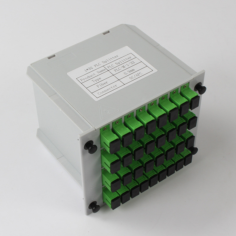 fibra 0.9mm do conector 1310nm RL 55db do SC APC do divisor do PLC da fibra 1X32
